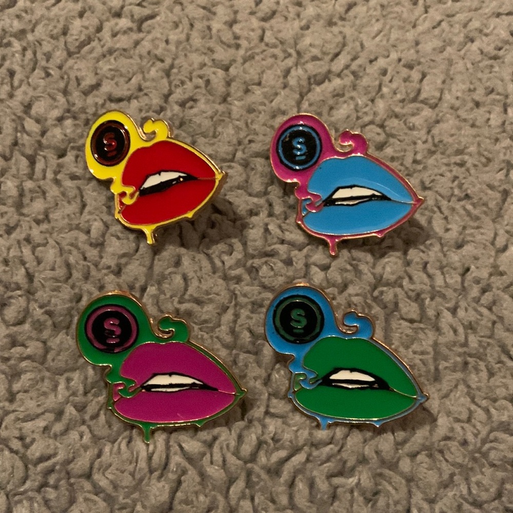 Select brand lip pins bundle with the letter “S”
